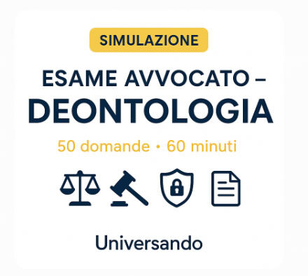 simulazione esame deontologia per avvocati