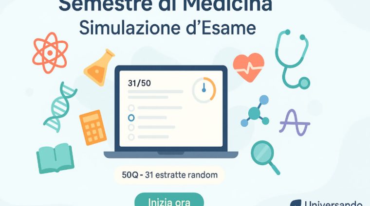 quiz semestre filtro medicina, inizia ora