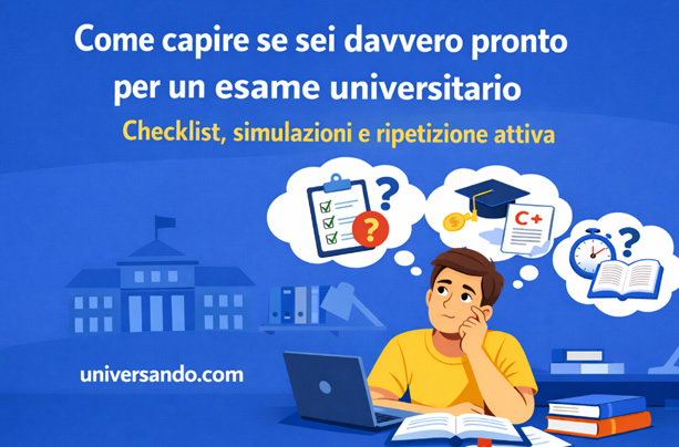 prepararsi per esame universitario