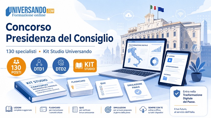 concorso presidenza del consiglio: specialisti trasformazione digitale